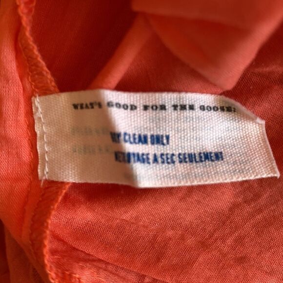 Anthropologie Leifsdottir Dress Sweet Tangelo Orange White Tiered Dress Size 2 - Picture 11 of 12